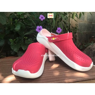 Dép cross literide quai ngang bít đầu Nam Nữ  Đỏ Trắng