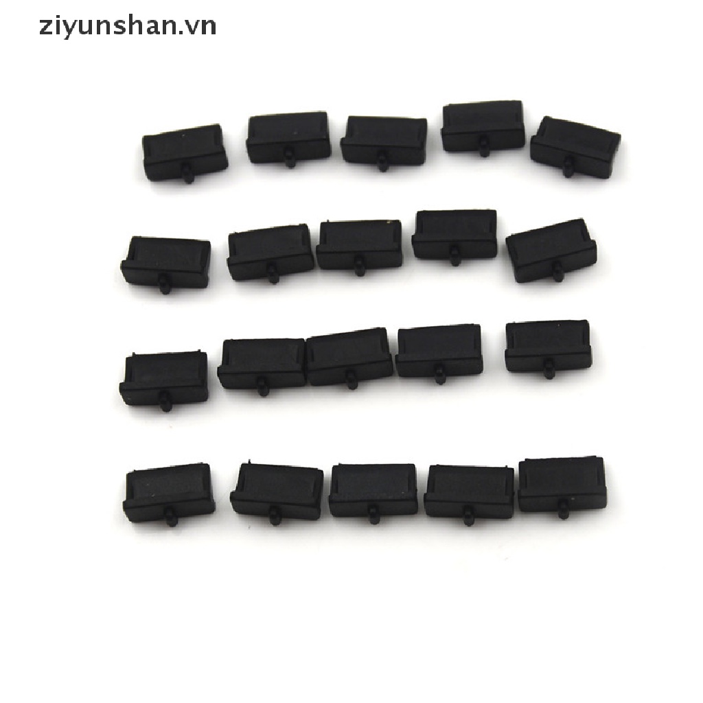 ziyunshan 20pcs Soft Plastic USB Port Plug Cover Cap Anti Dust Protector for Female End vn