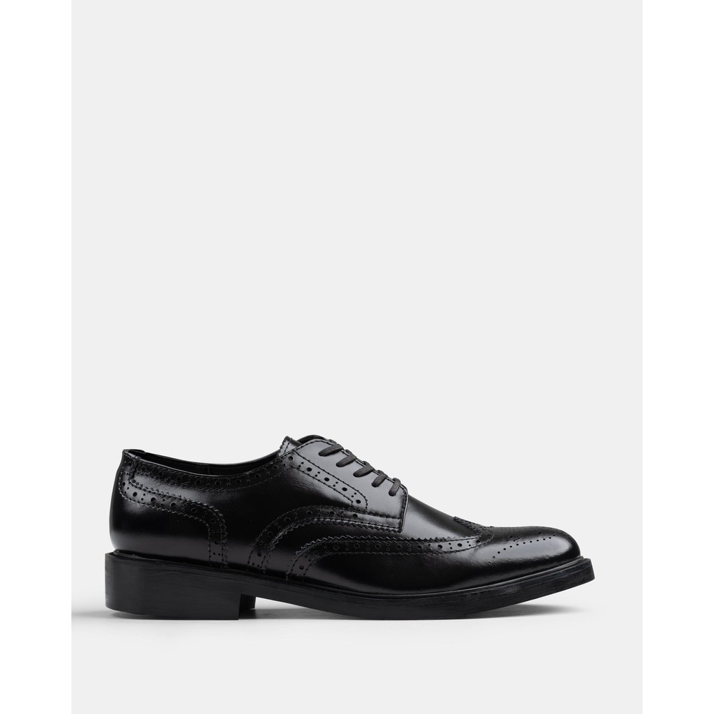 Giày tây nam dáng Derby Wingtip Full Brogue da nhập khẩu thương hiệu Leonardo