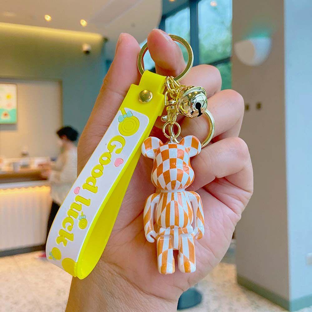 Móc Chìa Khóa Hình Gấu Bằng Acrylic Và Kim Loại Dễ Thương