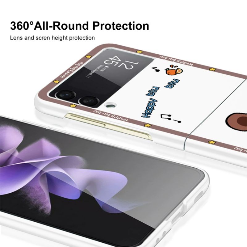 Ốp lưng cho Samsung Galaxy Z Flip 3 / Galaxy Z Flip3 / Galaxy ZFlip3 in hình Line Friends