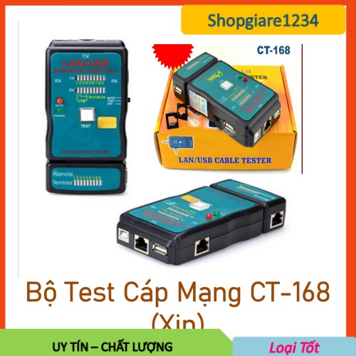 Bộ Test Cáp mạng Đa năng CT-168 TẶNG PIN 9V. Bộ test cáp mạng CT-168 (RJ45 RJ11 USB)