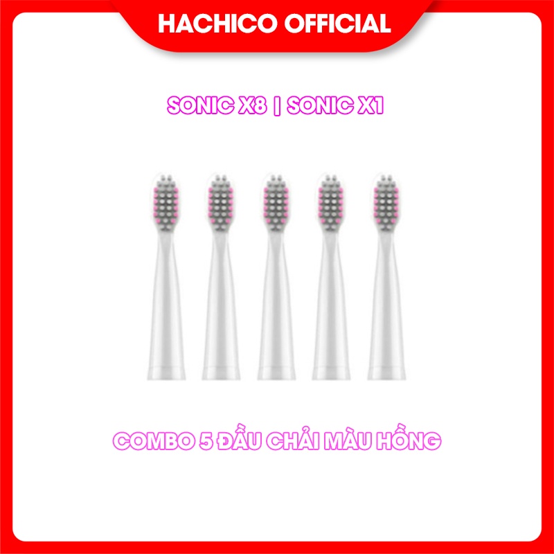 COMBO 5 đầu bàn chải điện Sonic X8 đánh răng tự động