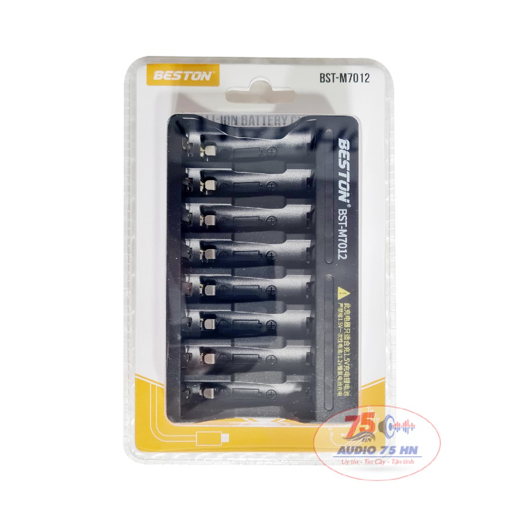 {Chính hãng} Bộ sạc pin 8 khe AA/AAA Beston M7012 sạc nhanh tự ngắt cao cấp ( chỉ dành cho pin Li-ion 1.5V)