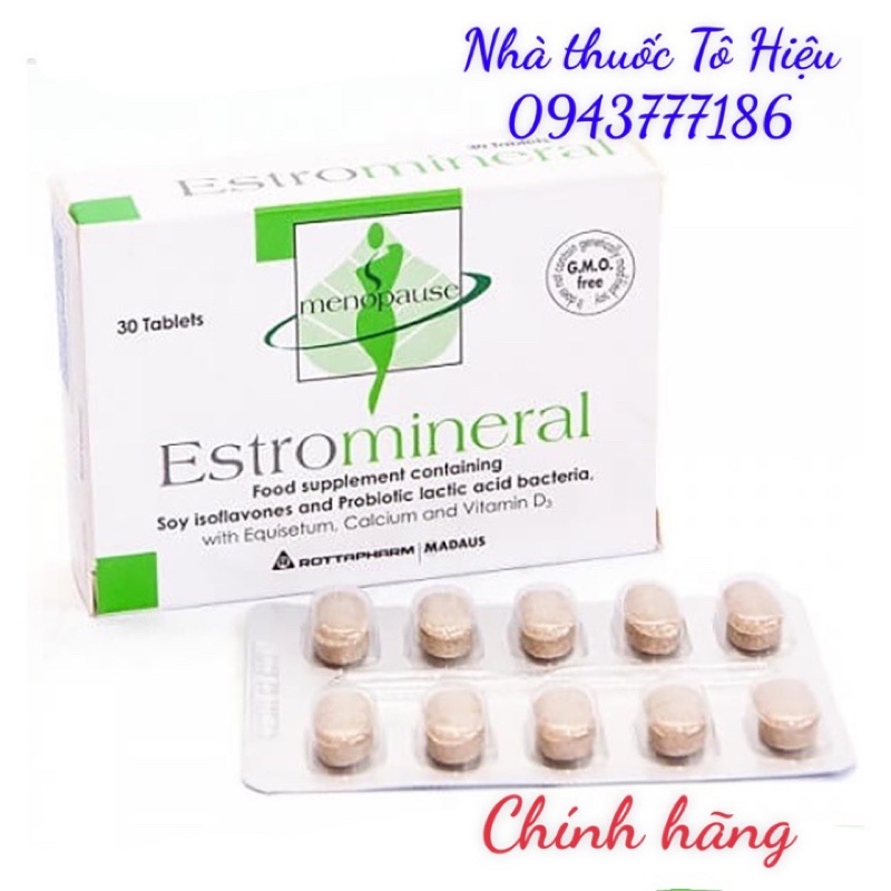 Estromineral Giúp điều hòa nội tiết tố,cải thiện các triệu chứng mãn kinh.