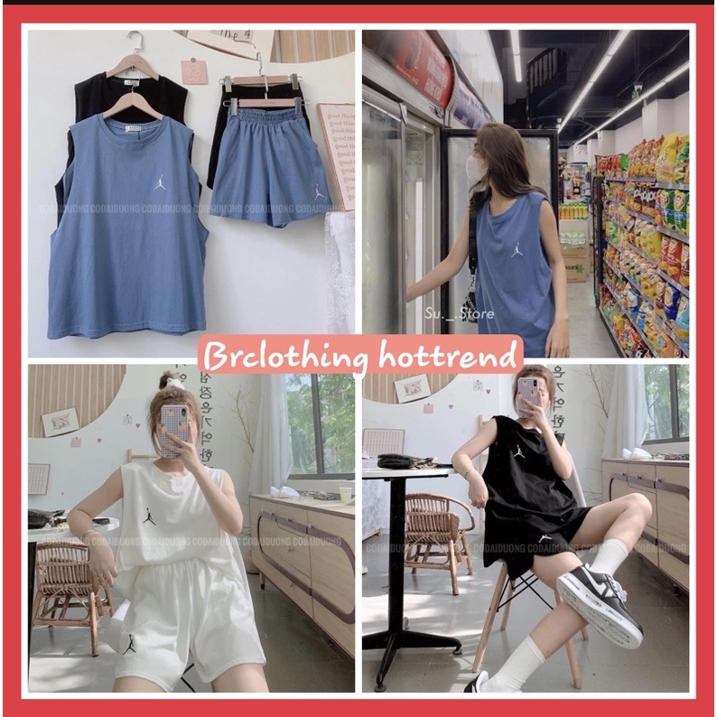 Bộ Jor Bộ Thể Thao Ba Lỗ Set Bộ 3 món Áo quây liền Áo TankTop, Quần Sooc Cá Tính, Năng Động Y Hình