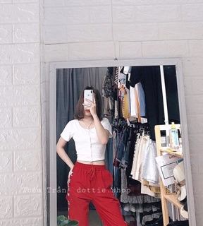 ÁO CROPTOP BODY CÓ NÚT BỌC