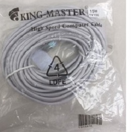 Dây cáp mạng LAN Internet bấm sẵn KingMaster dài 15m chuẩn cat 5e