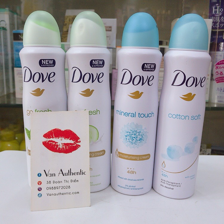 Xịt khử mùi Dove Dưỡng da Sáng mịn dành cho nữ 150ml