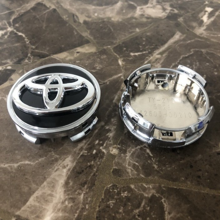 Sản Phẩm Logo chụp mâm, ốp lazang bánh xe ô tô Toyota đường kính 53MM .