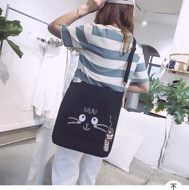 TOTE ĐEO 2 kiểu - TÚI HỘP MÈO-TT08