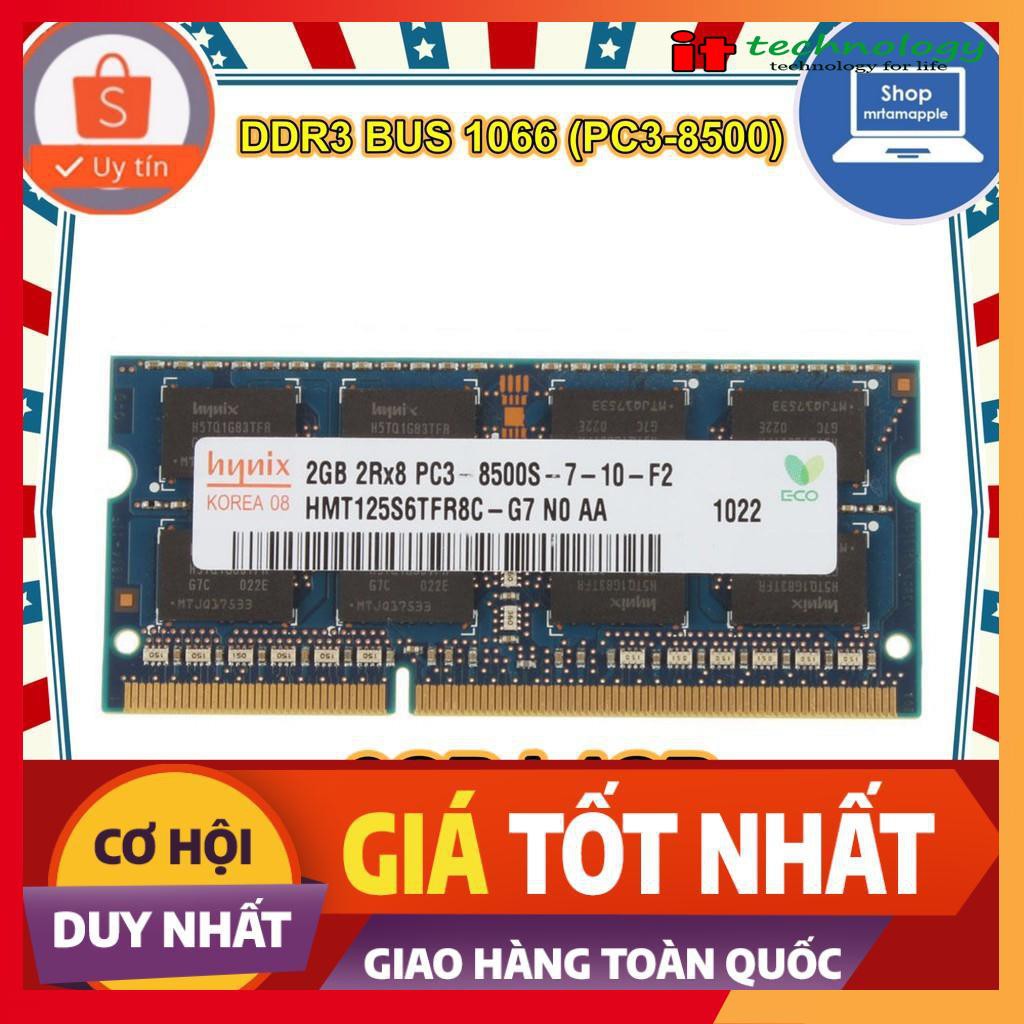 🎁 [Ảnh Thật ] RAM LAPTOP DDR3 2GB, 4GB - BUS 1066 (PC3 8500) Zin Tháo Máy Chính Hãng