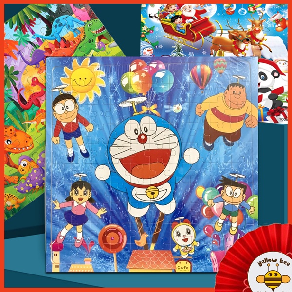 [100 miếng] Đồ chơi tranh ghép hình gỗ puzzle - Bộ ghép hình - Tranh xếp hình