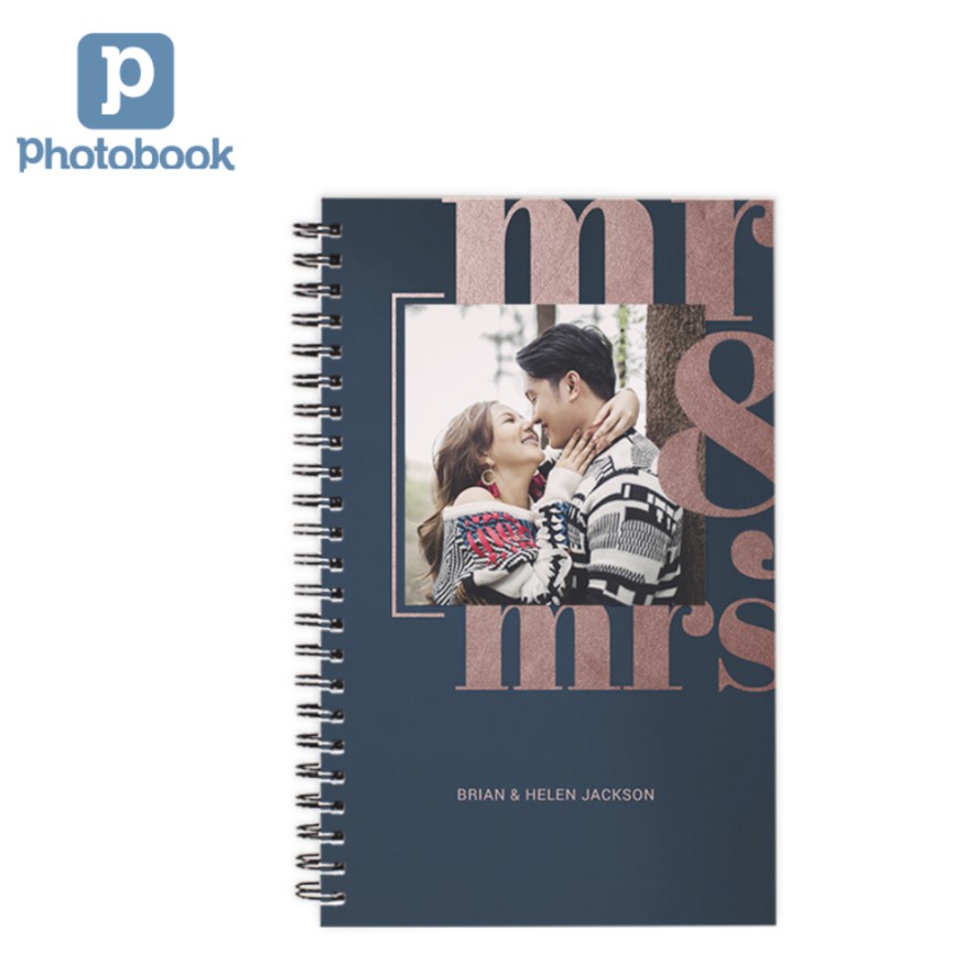 [Toàn Quốc] [E-voucher] In sổ lò xo 12.5 x 20 cm trang trí theo yêu cầu - Thiết kế trên Web Photobook