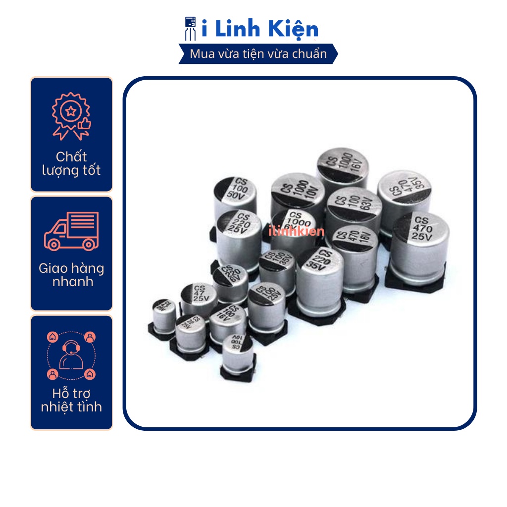 Tụ nhôm 35V 4.7uF-470uF