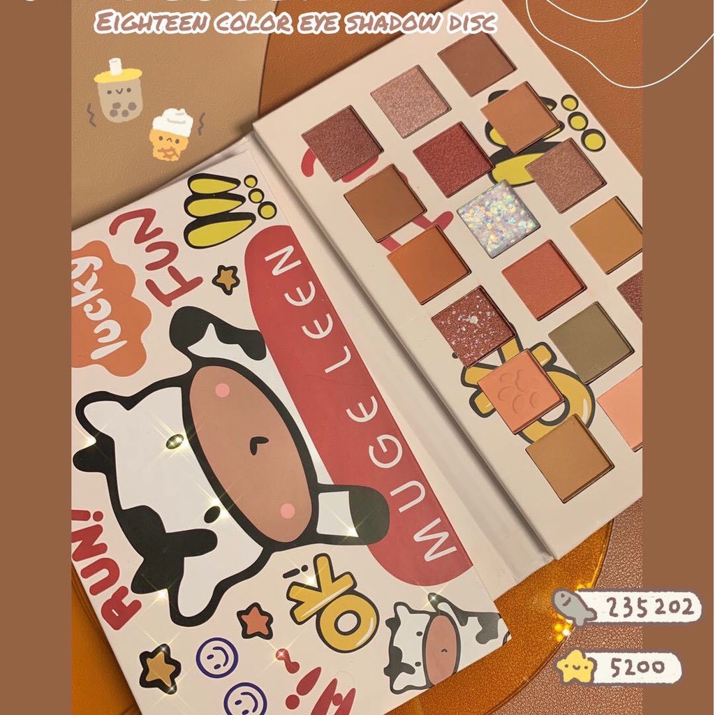  Bảng Phấn Mắt 18 Ô Muge Leen Bò Sữa | BigBuy360 - bigbuy360.vn