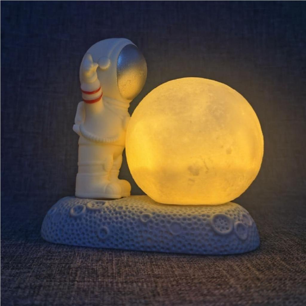 Đèn ngủ mặt trăng Spaceman Trang trí dễ thương Nhìn ấm áp Đèn ngủ ban đêm cho phòng Hydrogen065