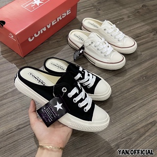  Giày Sục Converse Đen Trắng   Full Box   Nữ - Giày Đạp Gót CV Cao Cấp 
