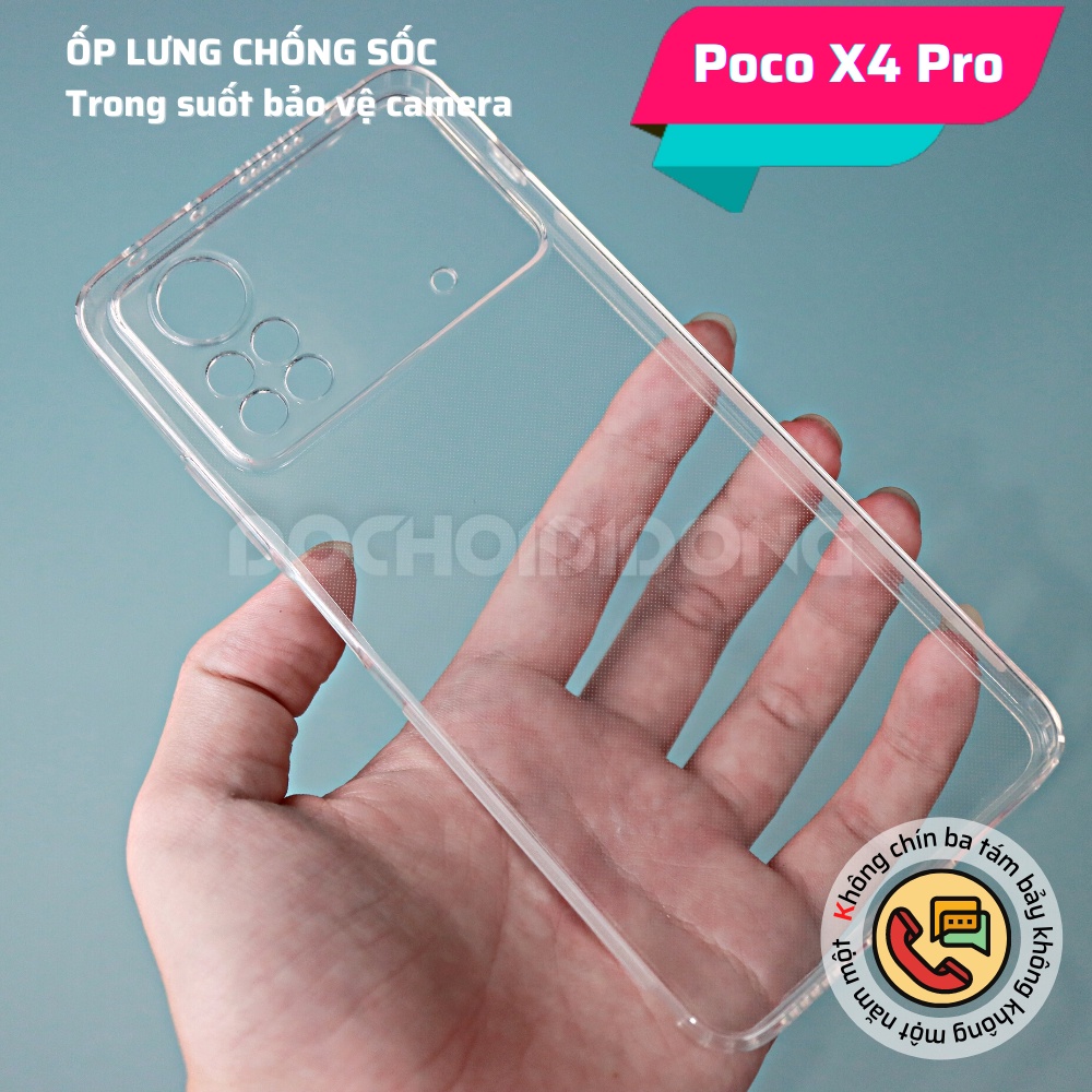 Ốp Lưng Dẻo Trong Suốt Cho Xiaomi Poco X4 Pro Chống Sốc Bảo Vệ Camera