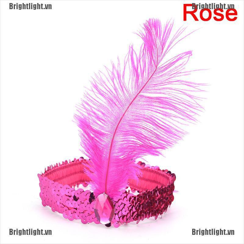 Băng Đô Cài Tóc Đính Lông Vũ Độc Đáo Cho Nữ