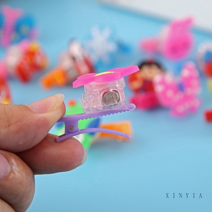 Kẹp tóc mềm họa tiết hoạt hình có đèn phát sáng trong bóng tối