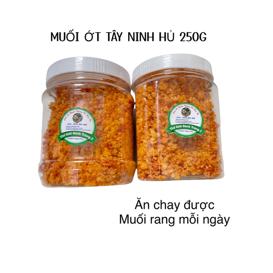 (250gr) Muối Ớt Hột Rang - ăn chay được loại 1 Tây Ninh siêu cay - Thế Giới Bánh Tráng