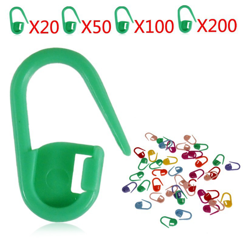 200pcs Knitting Crochet Locking Stitch Needle Clip Markers Holder