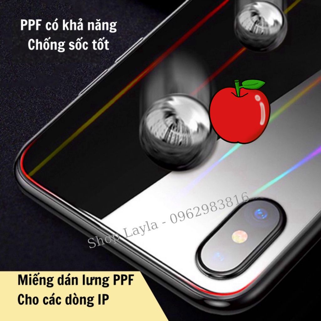 Miếng dán mặt lưng cho Iphone từ 7Plus/8Plus/X/Xr/Xs max/11ProMax/12ProMax/13ProMax-Full màn hình-Chống trày