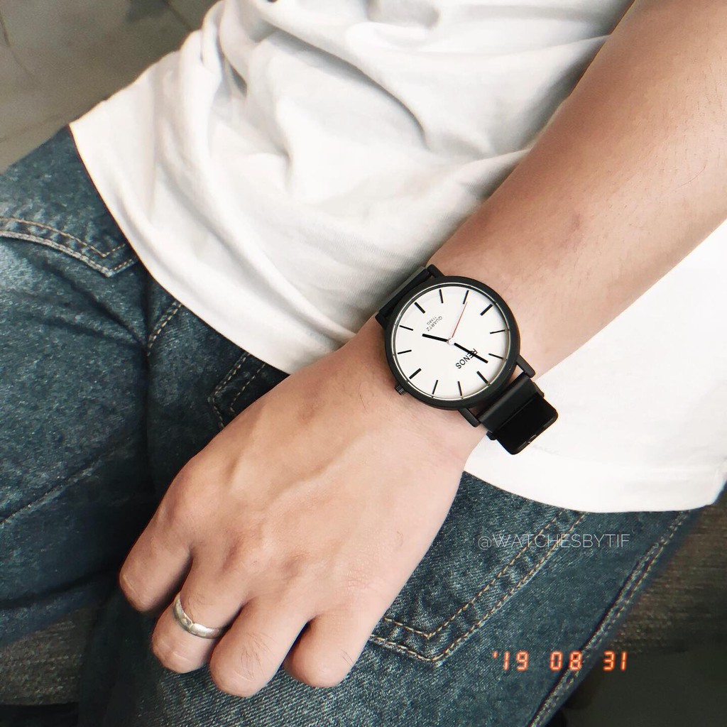 Đồng hồ cặp nam nữ dây cao su RENOS KIM mặt trắng đồng hồ đôi thể thao chính hãng Watchesbytif size 26mm & size 38mm | BigBuy360 - bigbuy360.vn