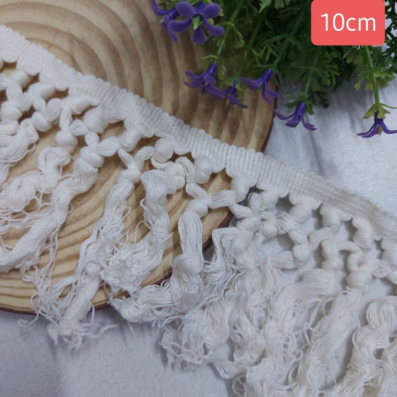 Ren chỉ cotton tua rua , size 10cm và 11cm