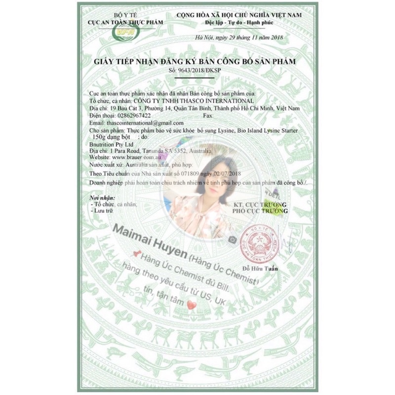 Lysine Bioisland Tăng chiều Cao cho bé