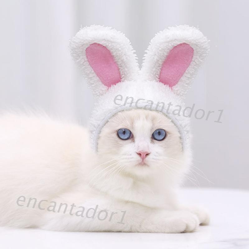 Mũ tai thỏ giữ ấm vui nhộn dành cho thú cưng hóa trang tiệc năm mới/Giáng Sinh
