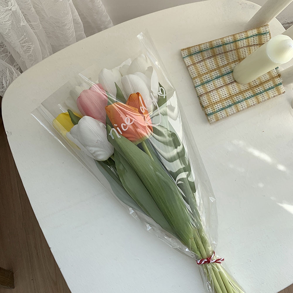 1 Bó Hoa Tulip Giả Bằng Lụa Cho Trang Trí