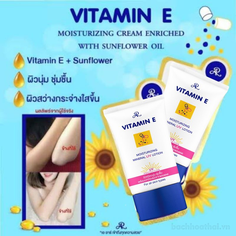 Kem chốnǥ nắng dưỡng da AR vıtamın E Moisturizing Mineral UV Lotion Thái Lan