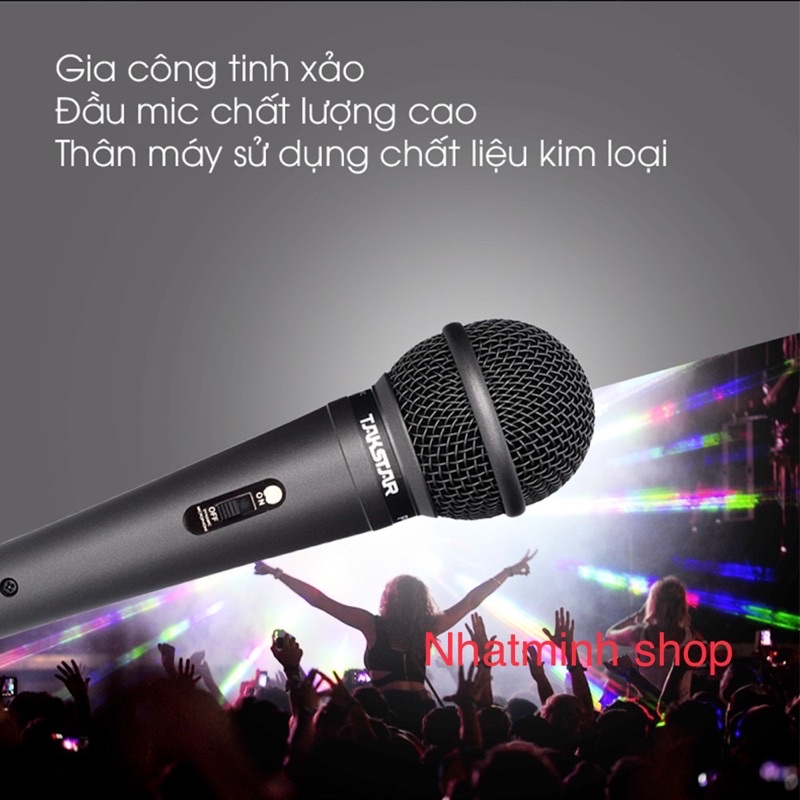 Mic Karaoke có dây Takstar Pro-38, hát cực hay, chống hú,hàng bảo hàng 6 tháng.