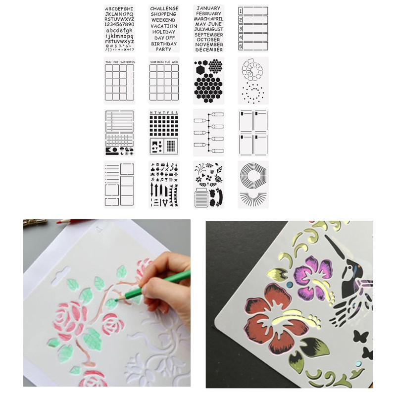 Top Productivity Stencil Set for Dotted Journals - Time Saving Planner Accessories/Supplies Kit Makes Creating Layouts Easy