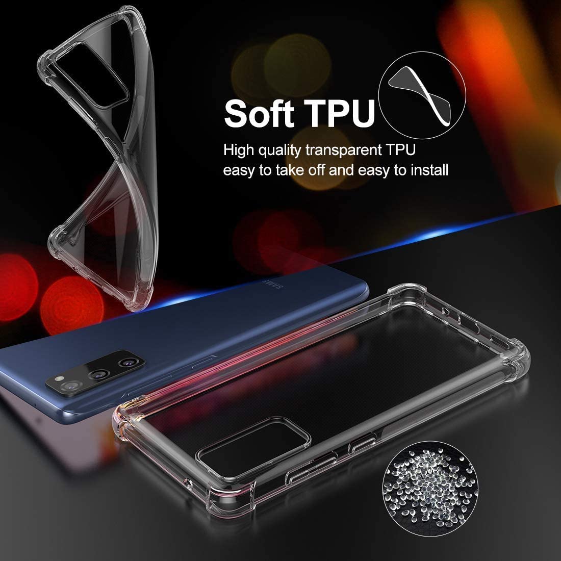 Ốp điện thoại trong suốt chống sốc chống va đập cho Samsung ss Galaxy A02 A02s A12 A32 A42 A52 A72 4G 5G