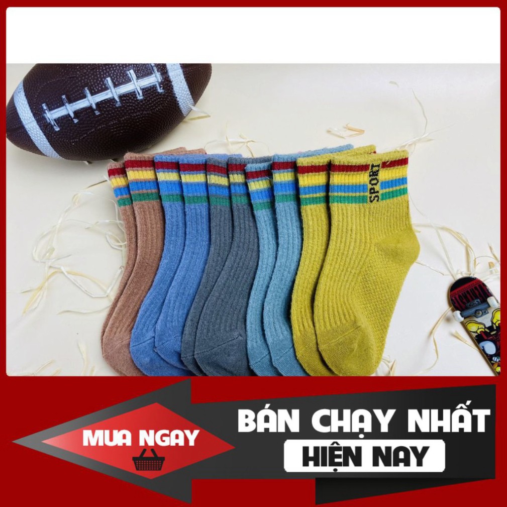 Tất Trẻ Em Hàng QC - Cổ Kẻ 3 size cho bé từ 1-12 tuổi ( Bố Mẹ Lưu Ý Chọn Size Ạ )