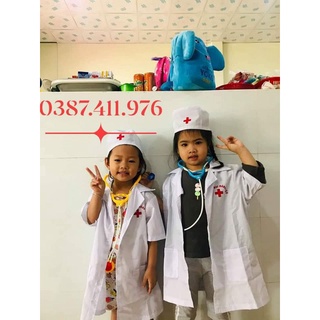 Áo kèm mũ bác sĩ cho trẻ mầm non