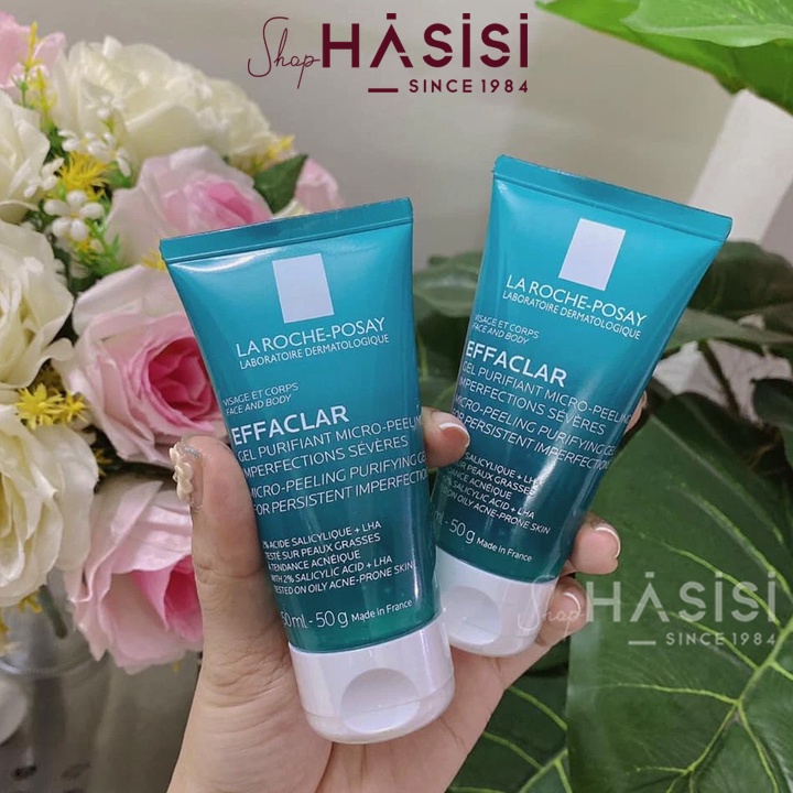 Gel Rửa Mặt Và Tắm La Roche-Posay - Effaclar Micro-Peeling Purifying Gel 50ml
