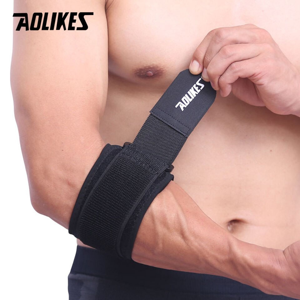 Đai bó cơ khuỷu tay AOLIKES A-7947 hỗ trợ khi chơi quần vợt, golf sport elbow support