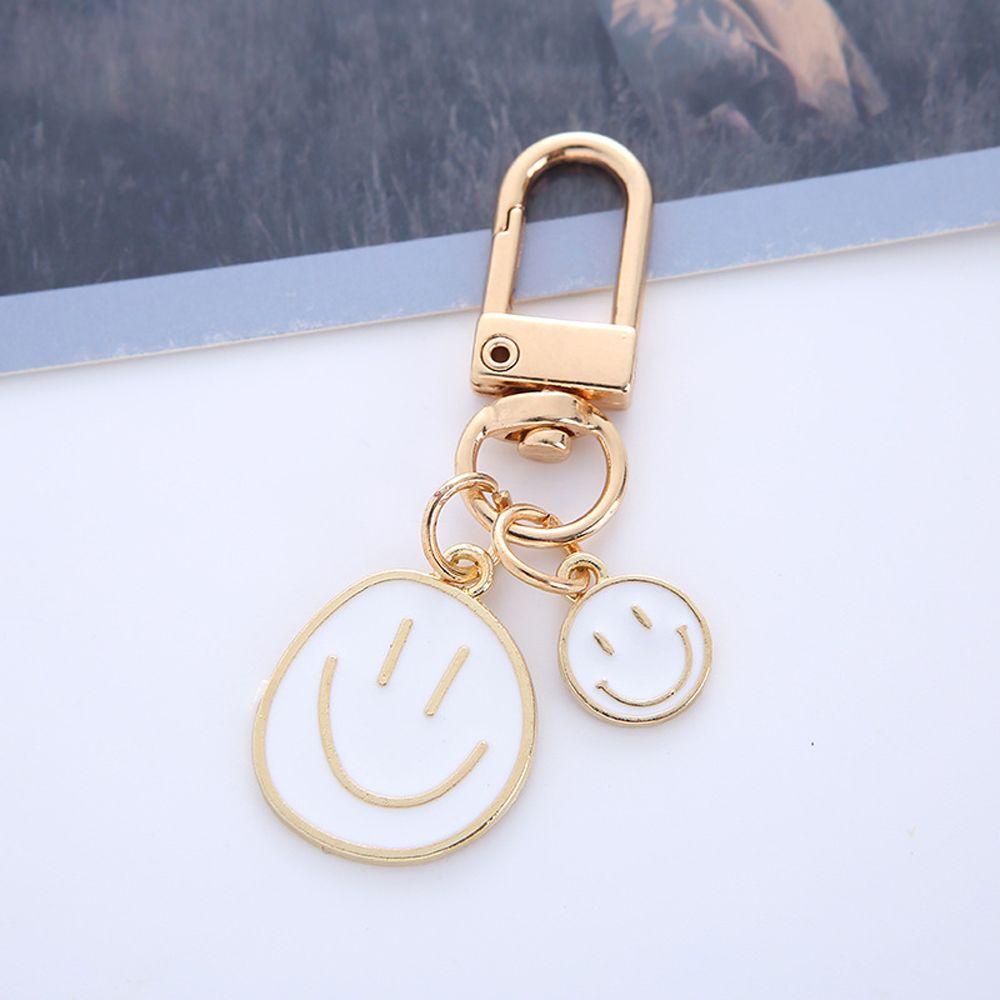 MXGOODS 1 Móc Khóa Kim Loại Hình Mặt Cười Thời Trang