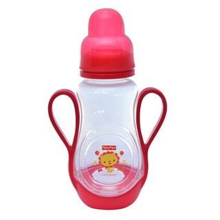 Bình sữa núm silicone, có tay cầm 180ml 2 màu, xanh đỏ Fisher Price Thái Lan - FP11
