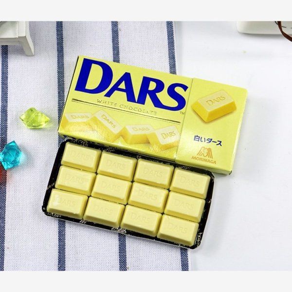 Socola Morinaga Dars thương hiệu Nhật Bản vị trà xanh/ choco đen/ sữa/ milk choco/ dâu 12 viên 42gr ít ngọt