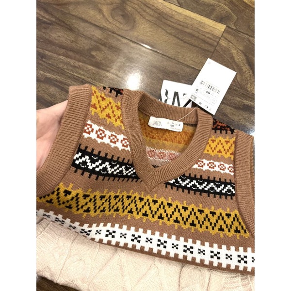 Áo gile len za.za bé trai bé gái 12m-5y