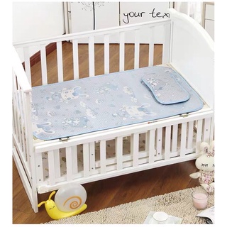 Chiếu lụa điều hoà kèm gối thảo dược cho bé loại đẹp