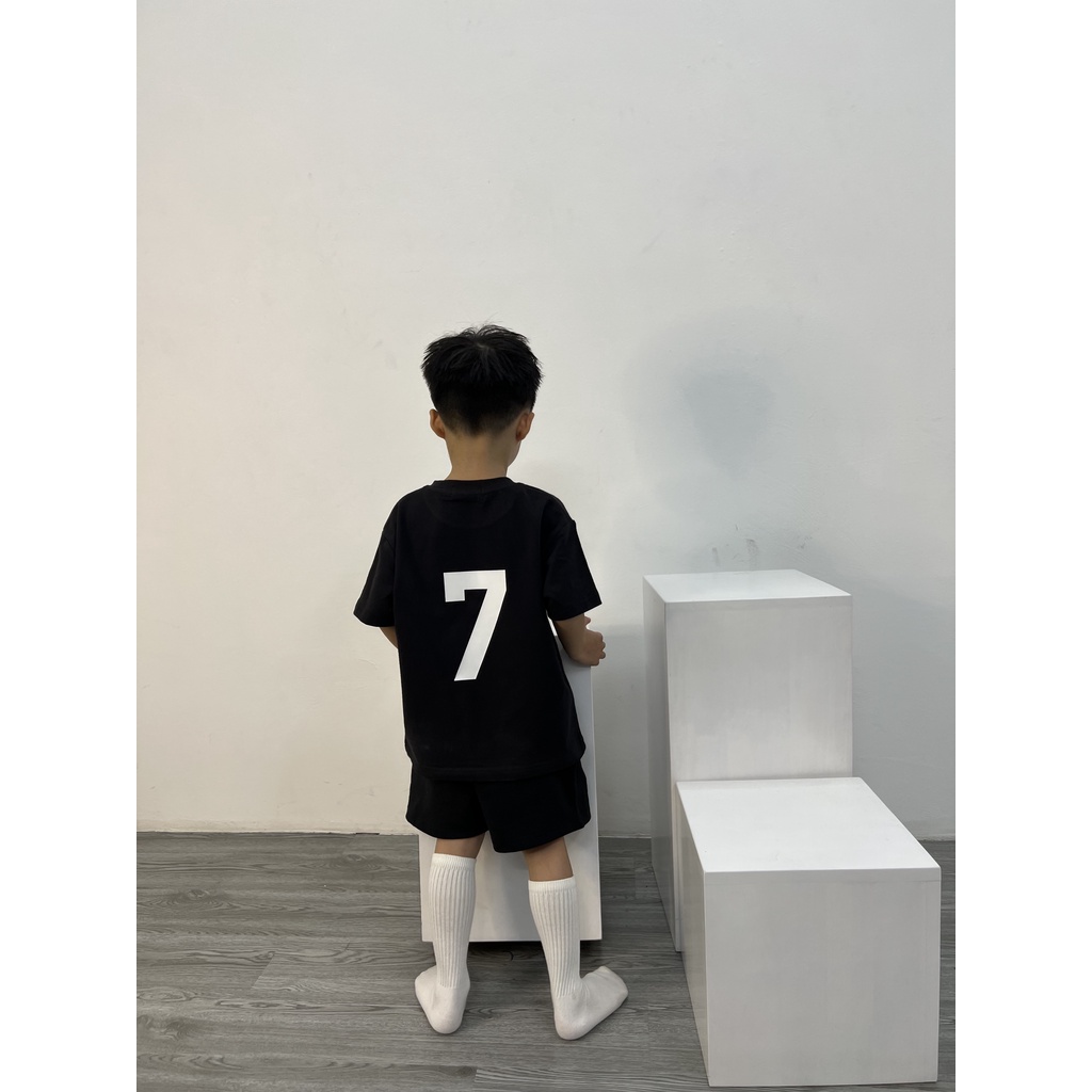 Set FOG 1977 Đen ngắn tay dành cho bé chất cotton thoáng mát SETTH01