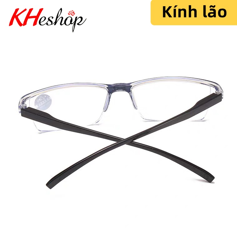 Kính LÃO-  Viễn Thị nửa viền, bản lề lò xo không lo bị cấn đau, chất lượng tốt độ phân giải cao mã Y633