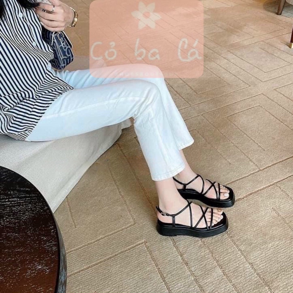 GIÀY THỜI TRANG COBALA SHOES - SANDAL NỮ BÁNH MÌ QUAI NGANG DÂY MẢNH ĐẾ BẰNG NỮ TÍNH S22050900
