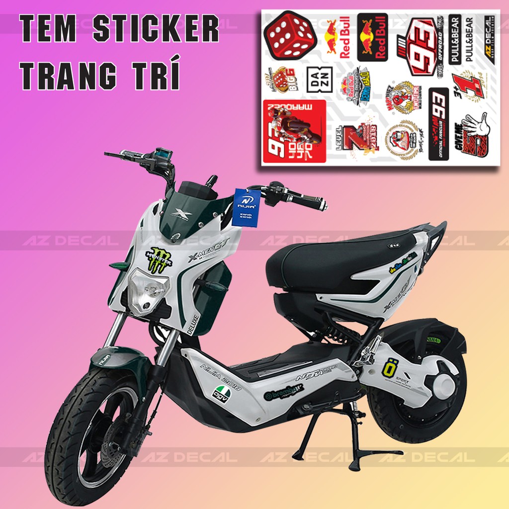 [Set A4] Sticker Dán Xe Chủ Đề Marquez | Trang Trí Xe Máy, Xe Điện, Nón Bảo Hiểm, Laptop, Điện Thoại